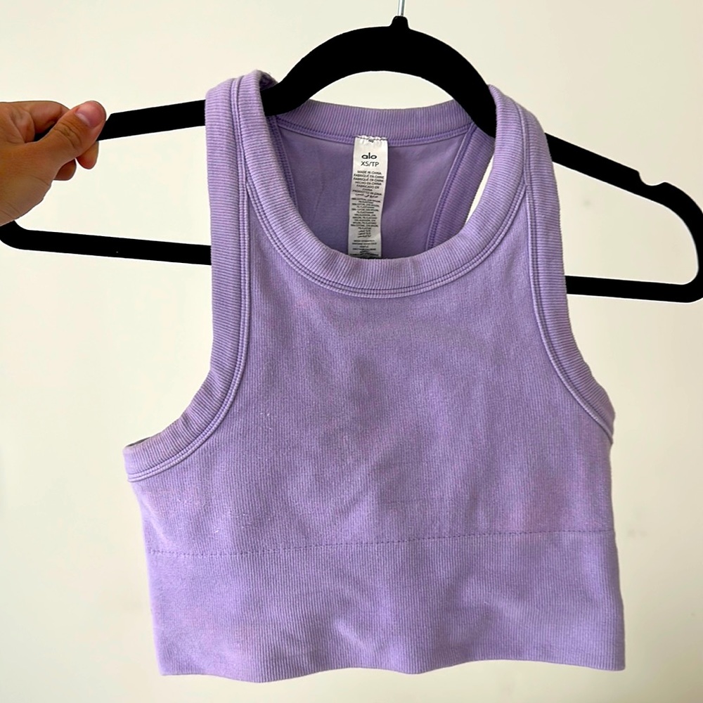 Alo Cropped Tank XS purple